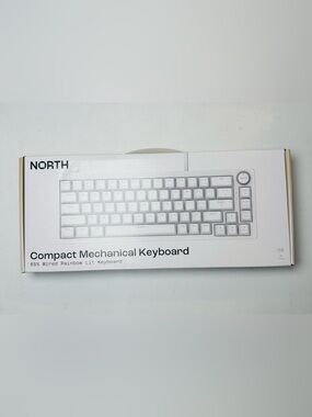 NORTH 65% Compact Mechanical Keyboard 68-Key Wired Rainbow Lit White